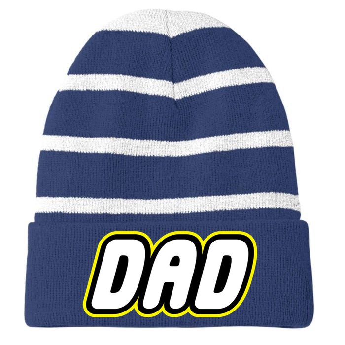 Lego Dad Striped Beanie with Solid Band