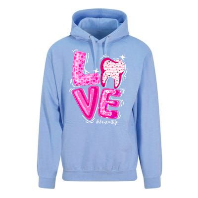 Love Dental Life Tooth Heart Dentist Valentine's Day Gift Unisex Surf Hoodie