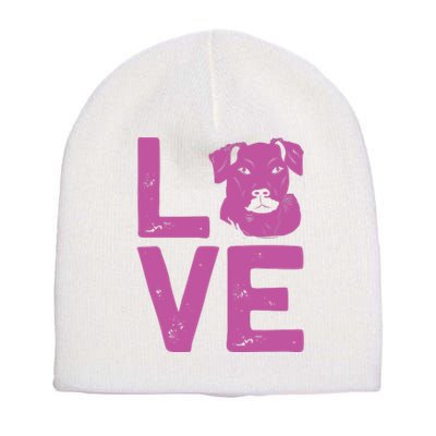 Love Dog Short Acrylic Beanie