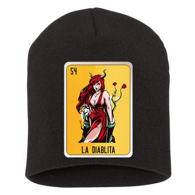 La Diablita Mexican Slang Chicano Bingo Cards Short Acrylic Beanie