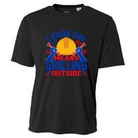 Labor Day Means Grilling Outside Labor Day Gift Cooling Performance Crew T-Shirt