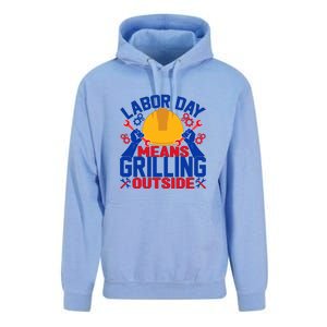 Labor Day Means Grilling Outside Labor Day Gift Unisex Surf Hoodie