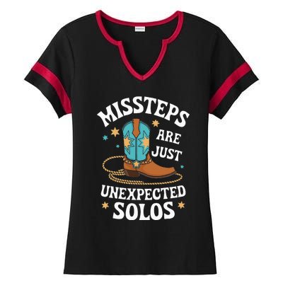 Line Dancing Missteps Are Just Unexpected Solos Line Dancer Ladies Halftime Notch Neck Tee