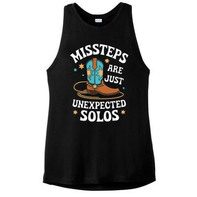 Line Dancing Missteps Are Just Unexpected Solos Line Dancer Ladies PosiCharge Tri-Blend Wicking Tank