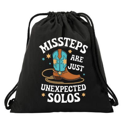 Line Dancing Missteps Are Just Unexpected Solos Line Dancer Drawstring Bag