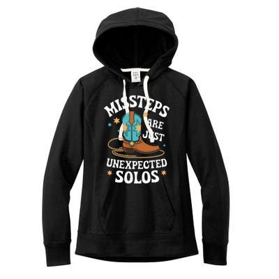 Line Dancing Missteps Are Just Unexpected Solos Line Dancer Women's Fleece Hoodie