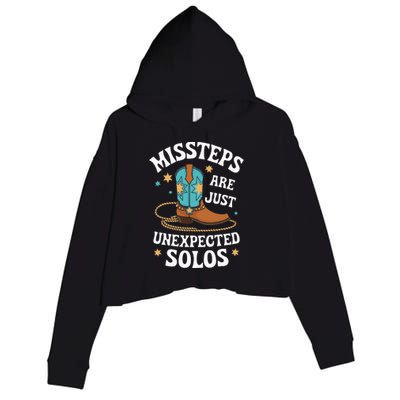 Line Dancing Missteps Are Just Unexpected Solos Line Dancer Crop Fleece Hoodie