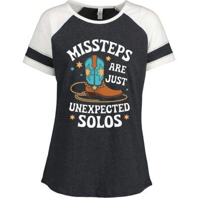 Line Dancing Missteps Are Just Unexpected Solos Line Dancer Enza Ladies Jersey Colorblock Tee