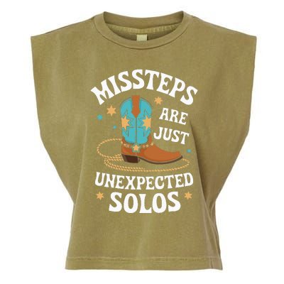 Line Dancing Missteps Are Just Unexpected Solos Line Dancer Garment-Dyed Women's Muscle Tee