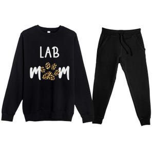 Lab Dog Mom Gift Funny Labrador Retriever Dog Lover Cool Gift Premium Crewneck Sweatsuit Set