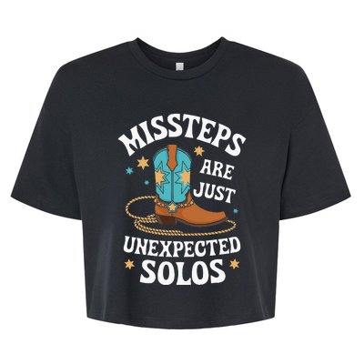 Line Dancing Missteps Are Just Unexpected Solos Line Dancer Bella+Canvas Jersey Crop Tee