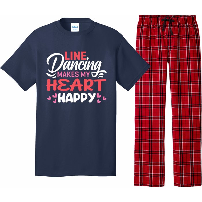 Line Dancing Makes My Heart Happy Funny Line Pajama Set