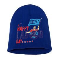 Labor Day Meaningful Gift Happy United Labor Day Proud Meaningful Gift Short Acrylic Beanie