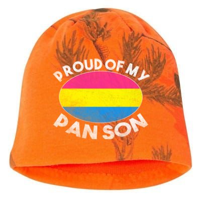 Lgbt Dad Mom Heart Proud Of My Pansexual Son Pan Pride Flag Cool Gift Kati - Camo Knit Beanie