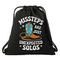 Line Dancing Missteps Are Just Unexpected Solos Line Dancer Drawstring Bag
