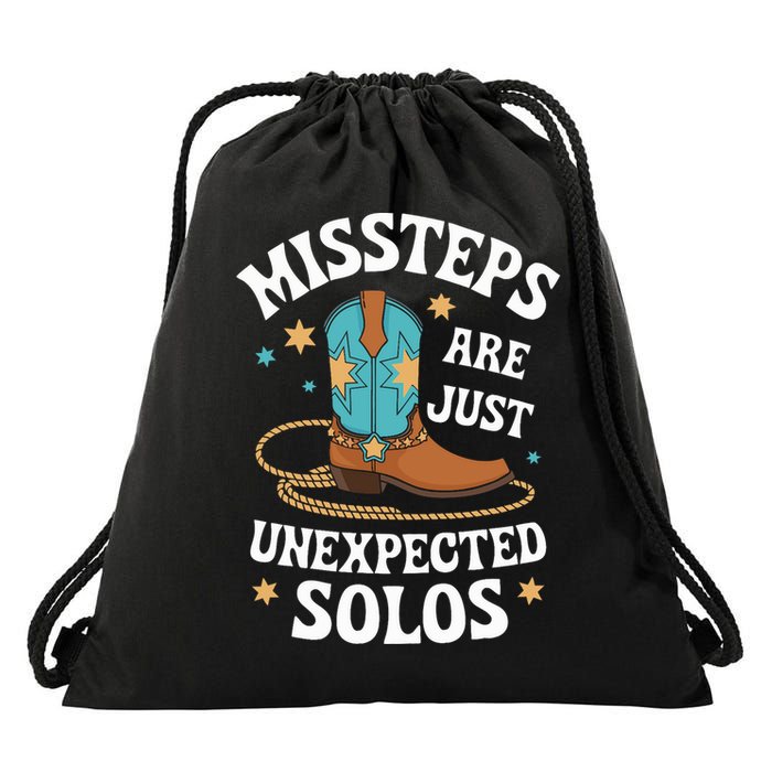 Line Dancing Missteps Are Just Unexpected Solos Line Dancer Drawstring Bag