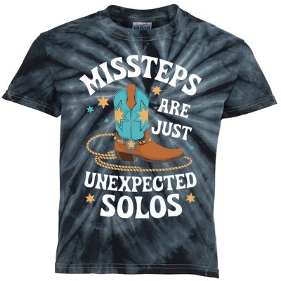 Line Dancing Missteps Are Just Unexpected Solos Line Dancer Kids Tie-Dye T-Shirt