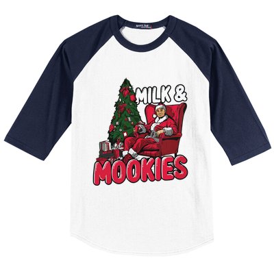 La Dodgers Milk & Mookies Christmas Baseball Sleeve Shirt