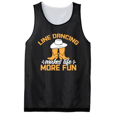 Line Dancing Makes Life More Fun Mesh Reversible Basketball Jersey Tank