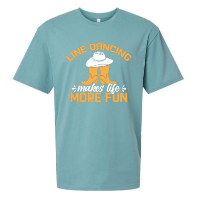 Line Dancing Makes Life More Fun Sueded Cloud Jersey T-Shirt