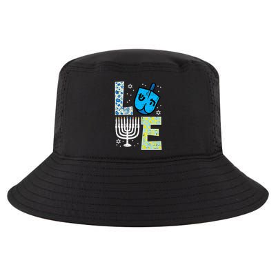 Love Dreidel Menorah Jew Hanukkah Chanukah  Cool Comfort Performance Bucket Hat