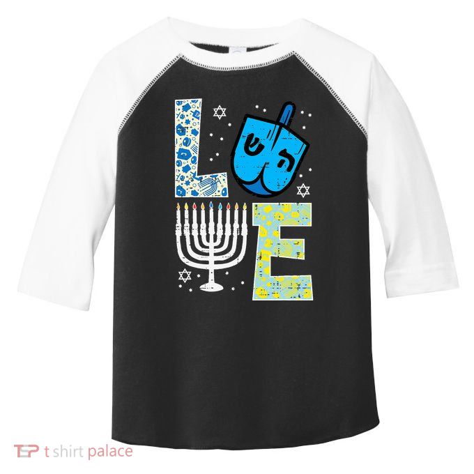 Love Dreidel Menorah Jew Hanukkah Chanukah  Toddler Fine Jersey T-Shirt