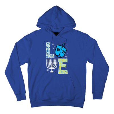 Love Dreidel Menorah Jew Hanukkah Chanukah  Hoodie