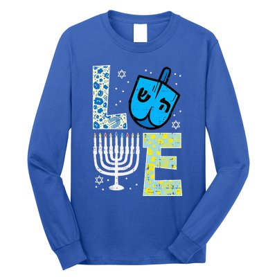 Love Dreidel Menorah Jew Hanukkah Chanukah  Long Sleeve Shirt