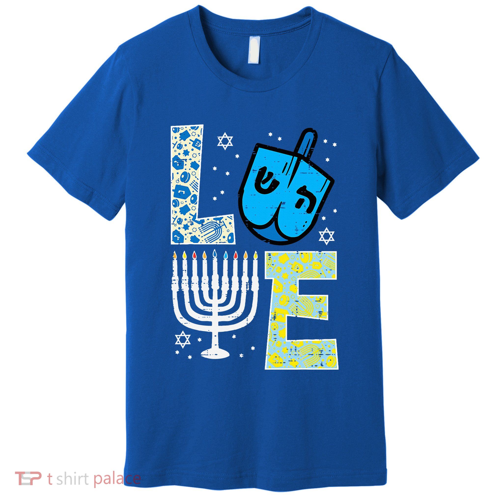 Love Dreidel Menorah Jew Hanukkah Chanukah  Premium T-Shirt