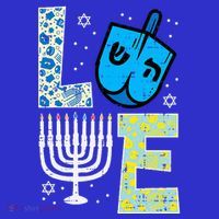 Love Dreidel Menorah Jew Hanukkah Chanukah  Premium T-Shirt