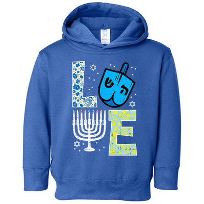 Love Dreidel Menorah Jew Hanukkah Chanukah  Toddler Hoodie
