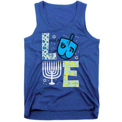 Love Dreidel Menorah Jew Hanukkah Chanukah  Tank Top