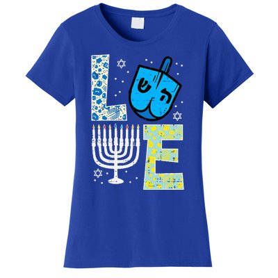 Love Dreidel Menorah Jew Hanukkah Chanukah  Women's T-Shirt