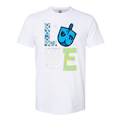 Love Dreidel Menorah Jew Hanukkah Chanukah  Softstyle® CVC T-Shirt