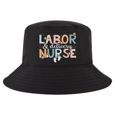 Labor & Delivery Nurse Leopard Rainbow Nursing Nurse Week Cool Comfort Performance Bucket Hat