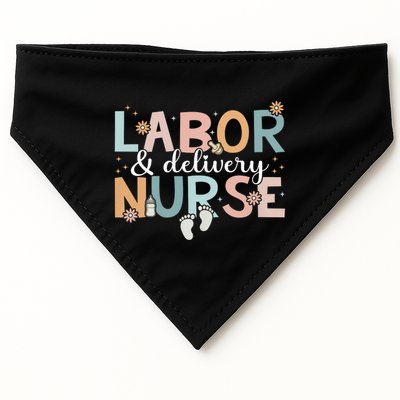Labor & Delivery Nurse Leopard Rainbow Nursing Nurse Week USA-Made Doggie Bandana