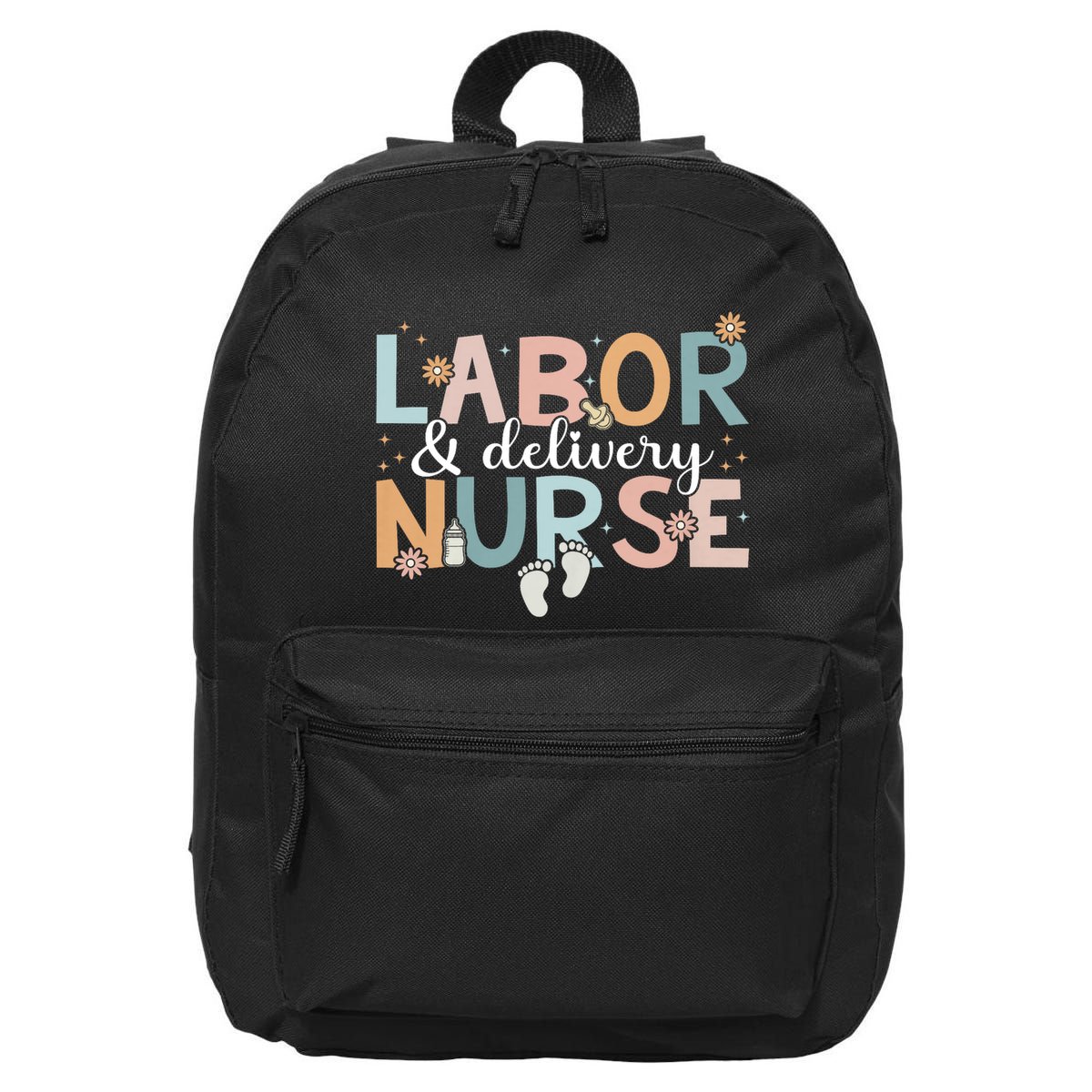 Labor & Delivery Nurse Leopard Rainbow Nursing Nurse Week 16 in Basic Backpack