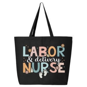 Labor & Delivery Nurse Leopard Rainbow Nursing Nurse Week 25L Jumbo Tote