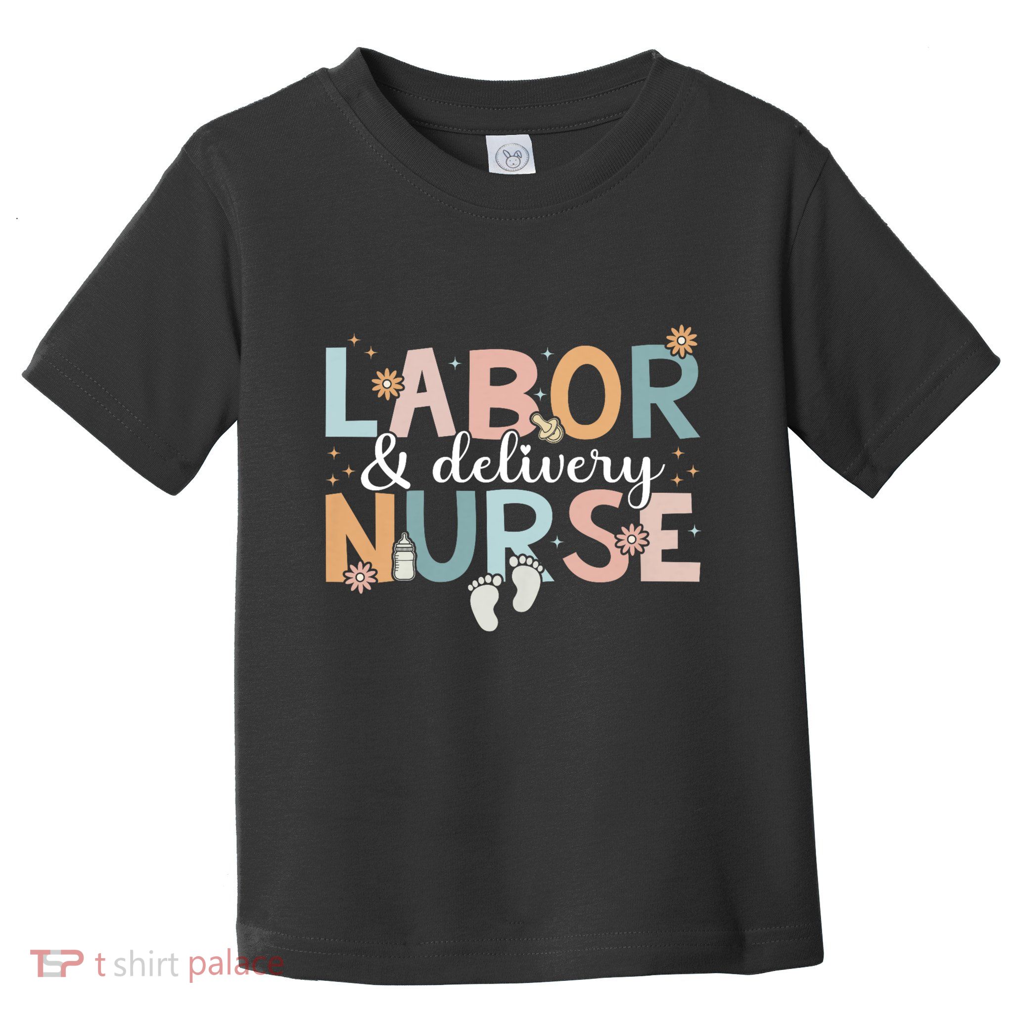 Labor & Delivery Nurse Leopard Rainbow Nursing Nurse Week Toddler T-Shirt