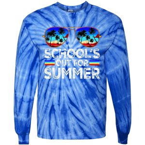 Last Day Of School Schools Out For Summer Tie-Dye Long Sleeve Shirt