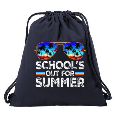 Last Day Of School Schools Out For Summer Drawstring Bag