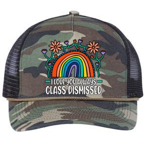 Last Day Of School Teacher Retro Rope Trucker Hat Cap