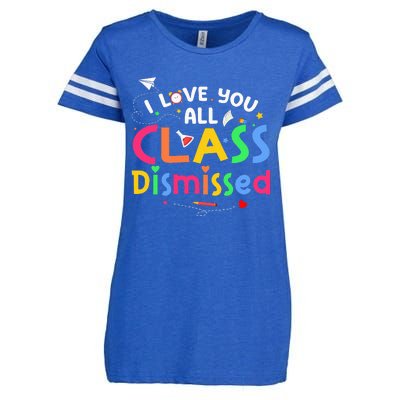 Last Day Of School I Love You All Class Dismissed Enza Ladies Jersey Football T-Shirt