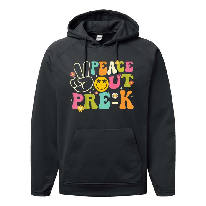 Last Day Of School Peace Out PreSchool Pre K Teacher Performance Fleece Hoodie