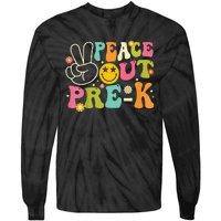 Last Day Of School Peace Out PreSchool Pre K Teacher Tie-Dye Long Sleeve Shirt