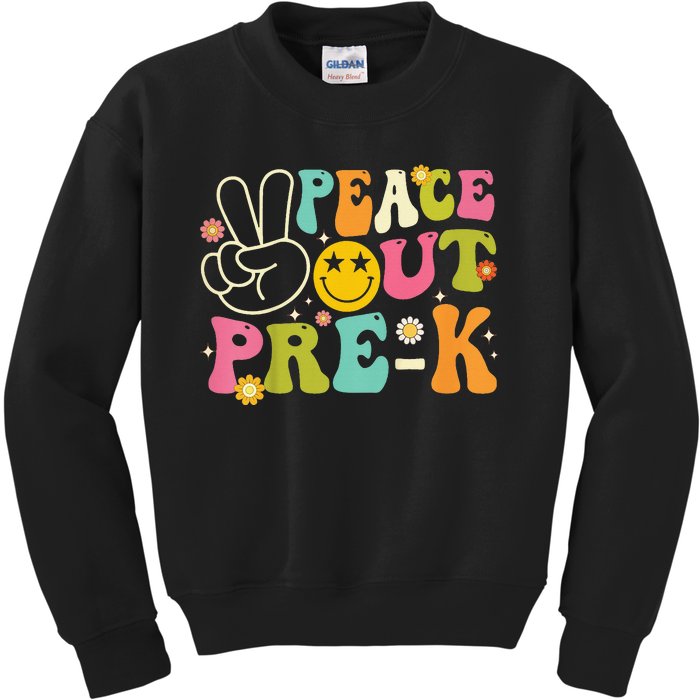 Last Day Of School Peace Out PreSchool Pre K Teacher Kids Sweatshirt