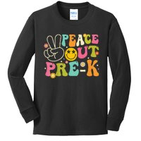 Last Day Of School Peace Out PreSchool Pre K Teacher Kids Long Sleeve Shirt