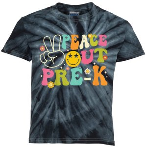 Last Day Of School Peace Out PreSchool Pre K Teacher Kids Tie-Dye T-Shirt