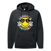 Last Day Of School Graduation Groovy Schools Out Performance Fleece Hoodie