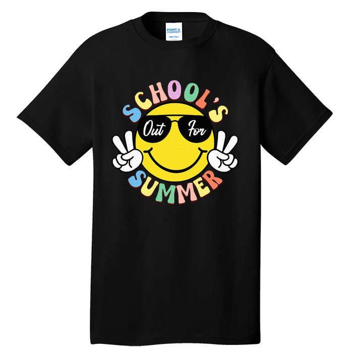 Last Day Of School Graduation Groovy Schools Out Tall T-Shirt